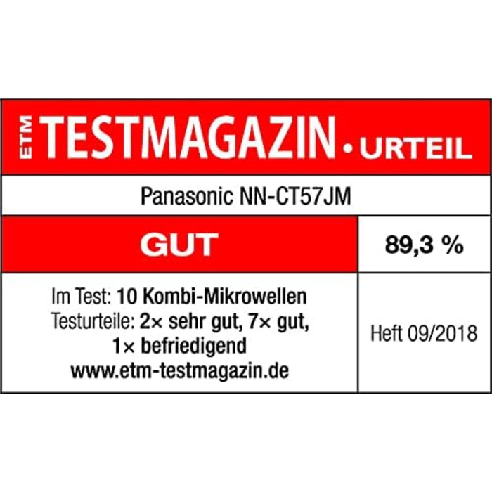 Мікрохвильова піч Panasonic NN-CT57JMGPG (1000 Вт, з грилем і гарячим повітрям, інверторна мікрохвильова піч, 27 літрів, низька монтажна глибина) Срібло Срібло Одинарний
