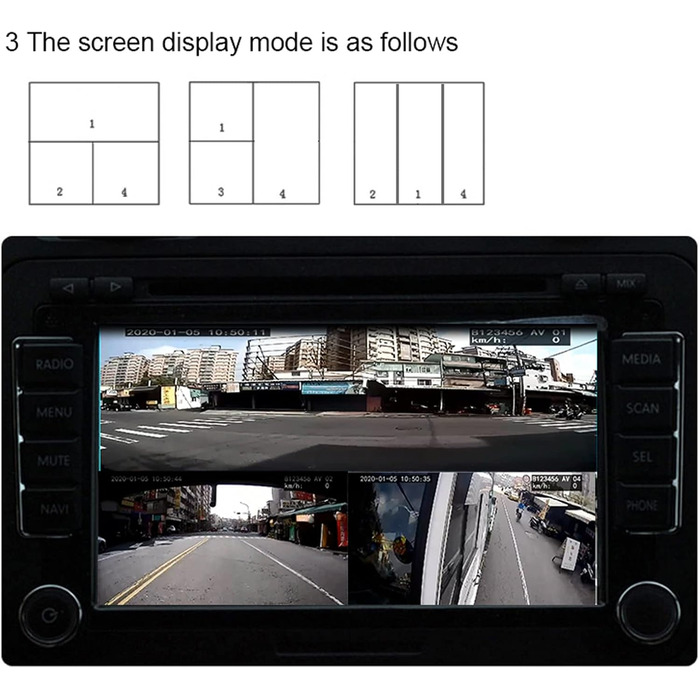 Цифровий відеореєстратор для транспортних засобів, комплект автомобільного відеореєстратора, мобільний цифровий відеореєстратор 4-