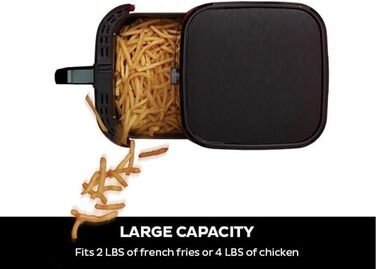 Аерофритюрниця Instant Brands Vortex 6 Plus 4-в-1 1700 Вт, 3.7 л - смаження на повітрі, запікання, смаження, гриль, дегідратор і підігрівач їжі Medium Digital (3.7 л)