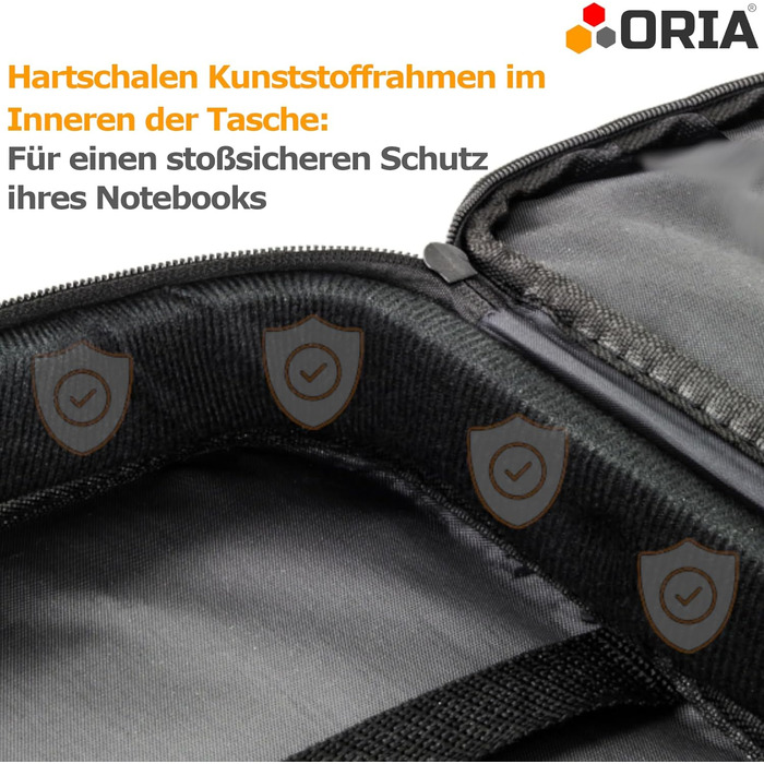 Сумка для ноутбука підходить для ноутбука MEDION ERAZER Major X10 Сумка через плече Чохол-кейс з посиленим захисним каркасом Сумка