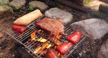 Кемпінговий гриль Bitty Big Q з нержавіючої сталі 316, ультракомпактний, портативний, легкий