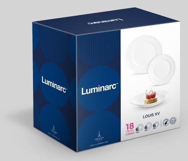 Сервіз LUMINARC LOUIS XV WHITE, 18 предметів (6840744)