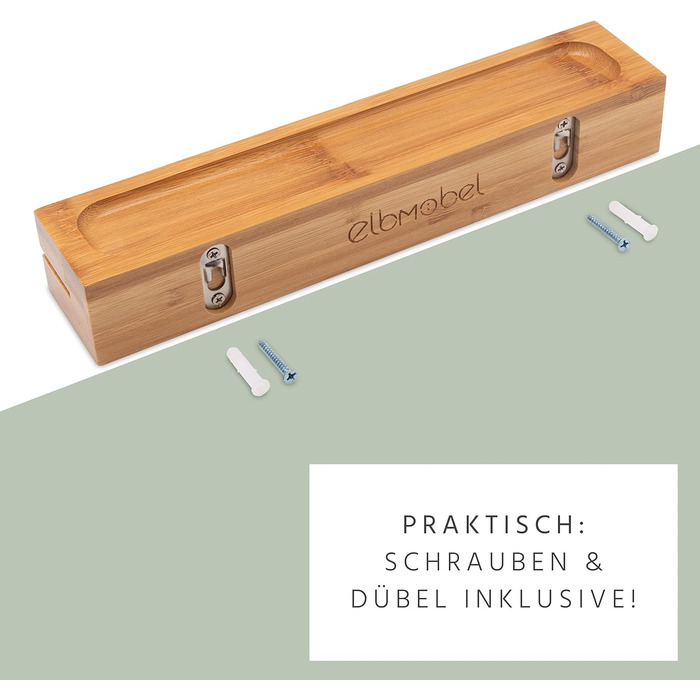 Бамбукова дошка для ключів, ключниця 29,5x6x4,5 см дерев'яна ключниця ключниця ключниця