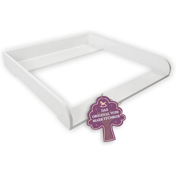 Пеленальний килимок преміум-класу, сумісний з комодами IKEA Malm тощо. 80x78x10 см пеленальний матрацик з білого дерева МДФ високо
