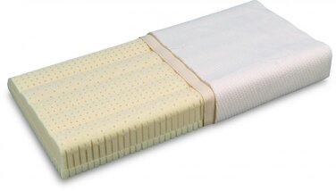 Латексна подушка для шиї - 32 x 65 x 8,5 см - плоска низька подушка - дихаюча та еластична, 8 -