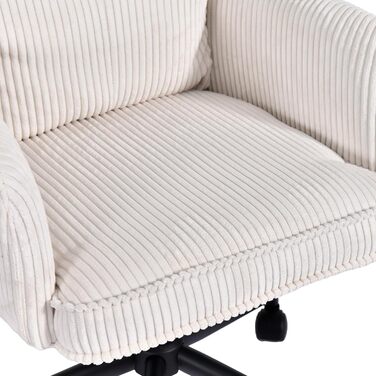 Офісний стілець Duhome, стілець для роботи з вельвету, поворотний на 360 стілець, стілець для туалетного столика, комп&39ютерний стілець з регульованою висотою, білий