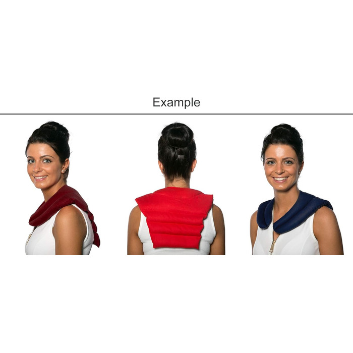 Подушка для шиї з опорою для спини - зелено-біла - подушка з вишневих кісточок - подушка для шиї - грілка для спини