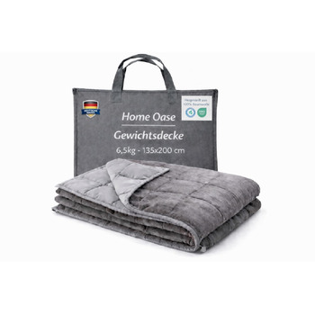 Обтяжена ковдра 6,5 кг 135x200 см зі скляними намистинами, можна прати в пральній машині, 100 бавовна, дихаюча для кращого сну