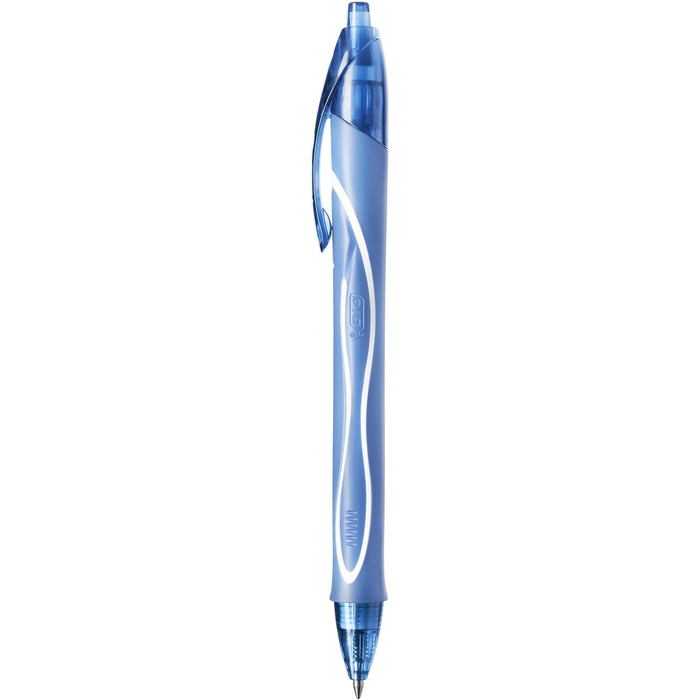 Ручка для роликів BIC 964826 Gel-ocity Quick Dry, 12 гелевих ручок 4 різних кольорів, середня ширина лінії, з прогумованою поверхнею рукоятки