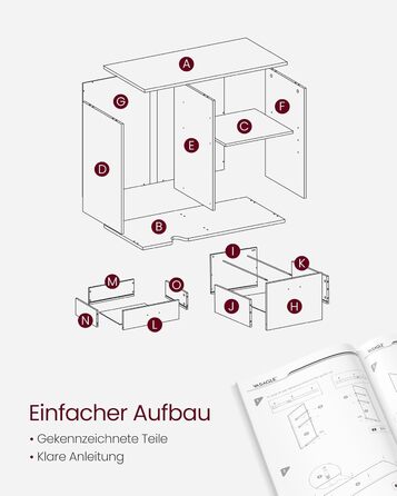Мобільна картотечна шафа VASAGLE з 3 шухлядами та коліщатками, відкриті відділення, для документів формату DIN A4 та Letter, підставка для принтера, промисловий дизайн, вінтажний коричнево-чорний OFC041B01 Вінтажний коричневий чорний