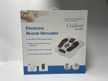 Стимулятор кровообігу для стоп і ніг Creliver-300A, EMS & TENS масажер для нервових м'язів