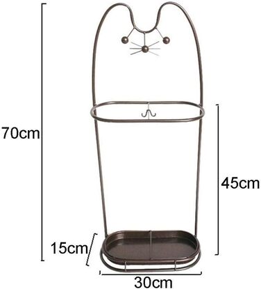 Металева підставка для парасольки GeRRiT, креативна, для готелю, ресторану, будинку, передпокою, піддон для крапель, проста полиця для зберігання, зберігання парасольок (колір коричневий) коричневий