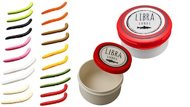 Стартовий набір Libra Lures Fatty D Worm Tournament 55 мм 20 мяких приманок для форелі 10 кольорів з ароматом криля набір гумових приманок герметичний контейнер ідеально підходить для лову форелі