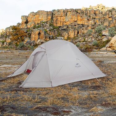 Ультралегкий намет Naturehike Cloud-Up 3, 3-місний рюкзачний намет для походів та кемпінгу, 20D сірий зі спідницею