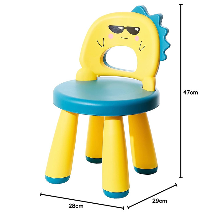 Дитячий стілець із пластику - Дитячий табурет - Зручний Легкий і міцний - Підходить для дітей від 2 до 6 років - Легко миється - Е