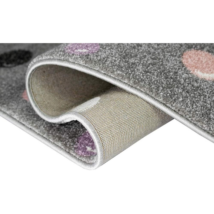 Килимок дитяча кімната слон крапки мильні бульбашки сірий синій розмір 200 х 290 см