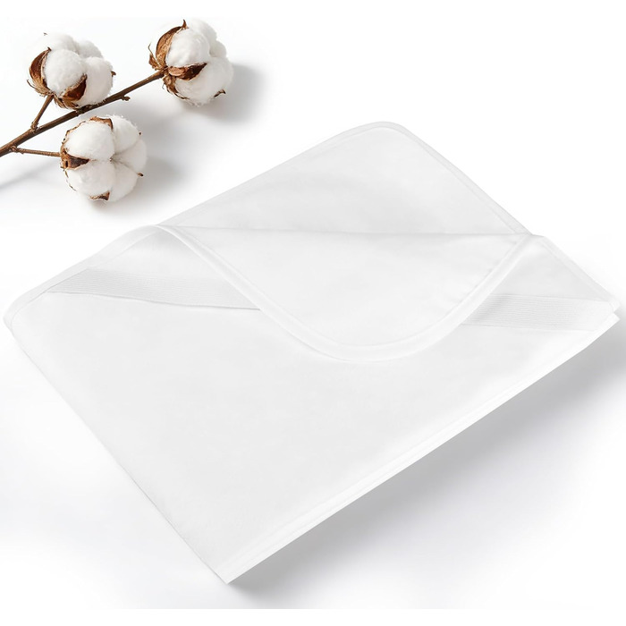 Наматрацник 140x200 см Molton - Виготовлений зі 100 бавовни, дихаючий, зручний наматрацник, біла бавовна 140x200 см