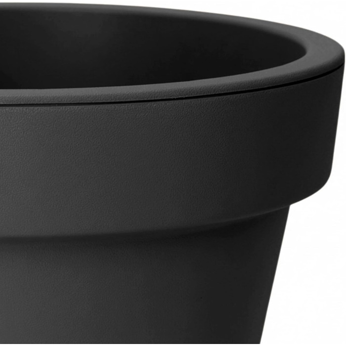 Пластиковий квітковий горщик Spetebo XXL антрацитового кольору - 58 см - круглий кашпо для використання в приміщенні та на вулиці - садовий квітковий горщик, кашпо, кашпо