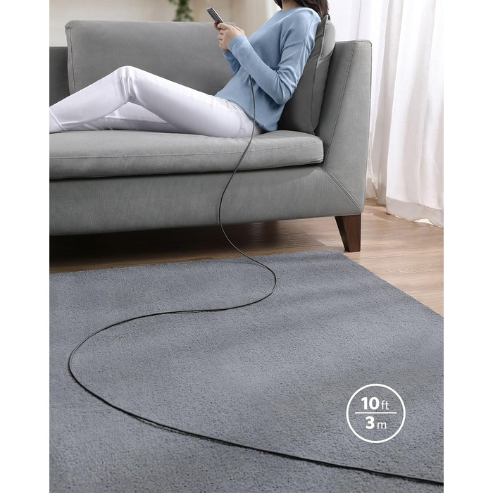 Новий нейлоновий зарядний кабель USB-C USB-C, зарядний кабель Type-C потужністю 100 Вт довжиною 3 м, швидке заряджання для MacBook