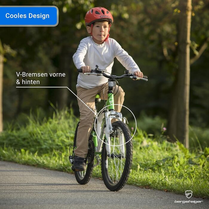 Дитячий велосипед 24 дюйми, підходить для віку 6, 7, 8, 9, 10, 11, 12, 13 років, 18 швидкостей, повнопідвісний гірський велосипед, велосипед для хлопчиків, велосипед для дівчаток, 20 дюймів, чорний/зелений, 20