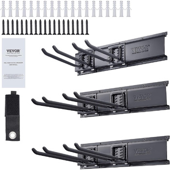 Тримач для інструментів VEVOR 1222 x 100 x 247 мм Тримач інструменту 272 кг Гачок для гачка для інструментів Тримач інструменту Стійка для інструментів з вуглецевої сталі Зберігання інструментів Смуга для інструментів Органайзер для інструментів Настінне 