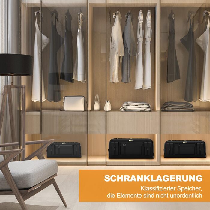 Органайзер для багажника ErgoCar, сумка для автомобіля з оксфорду, трьохсекційний, складаний, великої місткості, для авто/позашляховика/вантажівки (чорний, 70 л з бічними кишенями) Чорний 70л з бічними кишенями