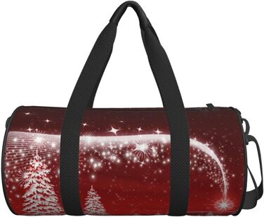 Яскрава дорожня сумка З Різдвом, спортивна сумка для чоловіків та жінок, велика сумка для подорожей, сумка-мішок зі сніжинками