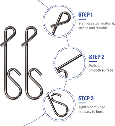 Безвузлові зєднувачі Roseyan, 30 шт., безвузлові зєднувачі для волосіні, 6 розмірів безвузлові зєднувачі, зєднувачі без вузлів, рибальські аксесуари, вертлюги, завязки для риболовлі, для морської риболовлі на спінінг.