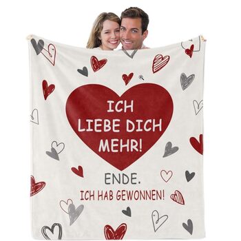 Подарунки &quotЯ тебе кохаю&quot для жінок та чоловіків, подарунки для партнера для нього та неї, персоналізована ковдра на річницю весілля, День святого Валентина, Різдво, подарунки на річницю весілля для чоловіків та жінок, плед-обіймач 150 x 130 см