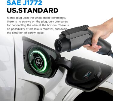 Портативний зарядний кабель для електромобілів з перемикачем 10/16А зарядний пристрій з екраном Schuko 2 pin EV зарядна станція SA