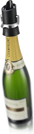 Пробка для шампанського з наливником і захистом від краплі, чорна, 18804606