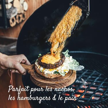 Міні раклет для двох Чайні свічки - Функціональний дизайн Темне дерево зі шпателем Прокат ласощів з плавленим сиром або овочами гриль Букове дерево, 2 Persons Vienna -