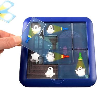 433 FR Ghost Thinking and Placement Game, Blue, Black, White, L, 433 FR Ghost Thinking and Placement Game, Blue, Black, White, L