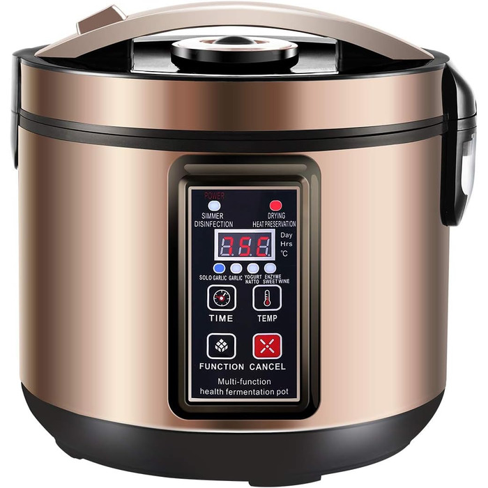 Машина для йогурту MLGB 6 л, ферментер чорного часнику, машина для кімчі, повністю автоматична машина для солодкого рисового вина, багатофункціональний ферментатор Natto Machine Black-gold 6L