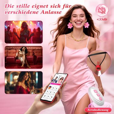 Вібратор-метелик DVG з ремінцями та пультом, 2 мотори, 10 режимів, червоний