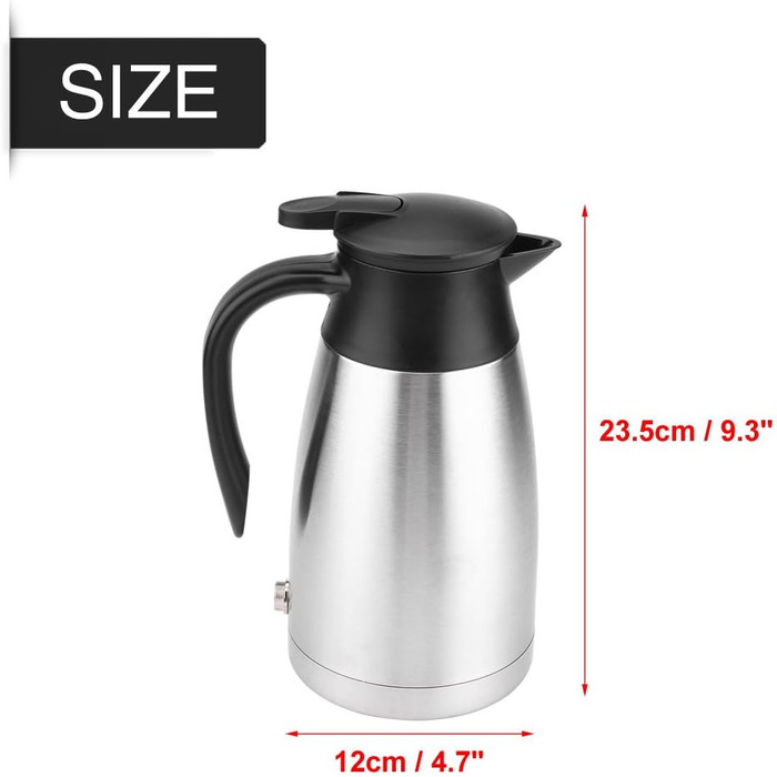 Автомобільний чайник прикурювач портативний з нержавіючої сталі Автомобільна пляшка вантажівка подорож нагріта вода швидкого кипін