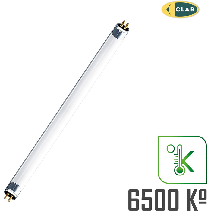 Люмінесцентна лампа, люмінесцентні лампи, люмінесцентна лампа T5, T5 6W, люмінесцентна лампа T5, люмінесцентна лампа під шафою, холодний білий 21,2 x 1,6 см (6 Вт T5, пакет 2)