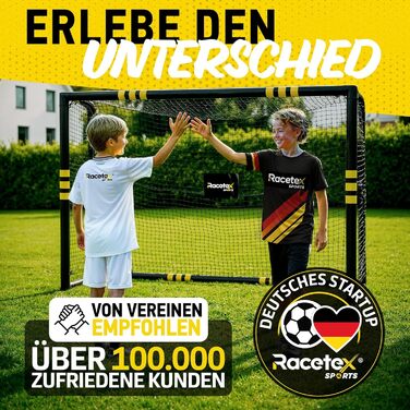 Футбольні ворота для дітей та дорослих у саду з антикорозійним покриттям - дитячі футбольні ворота, включаючи ґрунтові анкери для оптимальної стійкості - футбольні ворота з оббивкою по периметру 180 см x 120 см.