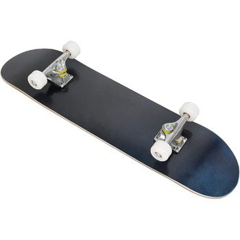 Повна дека для скейтборду з клена - комплектний скейтборд для дітей, підлітків та дорослих, ABEC-7 кулькові підшипники, вантажопідйомність 250 кг, чорний колір
