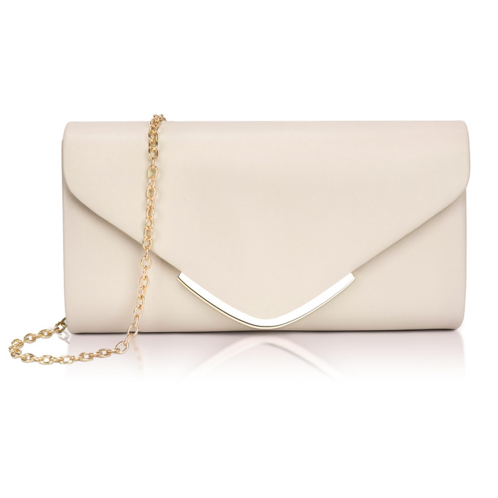 Жіночий клатч Larcenciel, шкіряна сумка кольору тілесного кольору з ланцюжком, елегантна вечірня сумка-конверт, модна сумка через плече