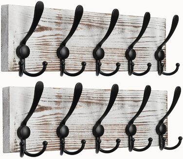 И гачок рейкові гачки для верхнього одягу з дерева, гачки для верхнього одягу настінні гачки, настінна вішалка з дерева 15 гачків