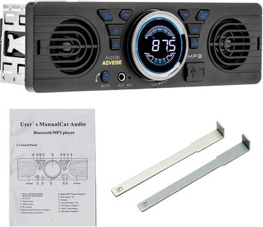 Автомобільна стереосистема WESPECIFIC 1 Din Bluetooth з двома динаміками Універсальна 1 DIN 12V FM MP3 Bluetooth автомобільна стереосистема