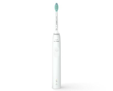 Електрична зубна щітка Philips Sonicare Sonic серії 3100 із вбудованим датчиком тиску, SmarTimer і QuadPacer, HX3673/13 біла
