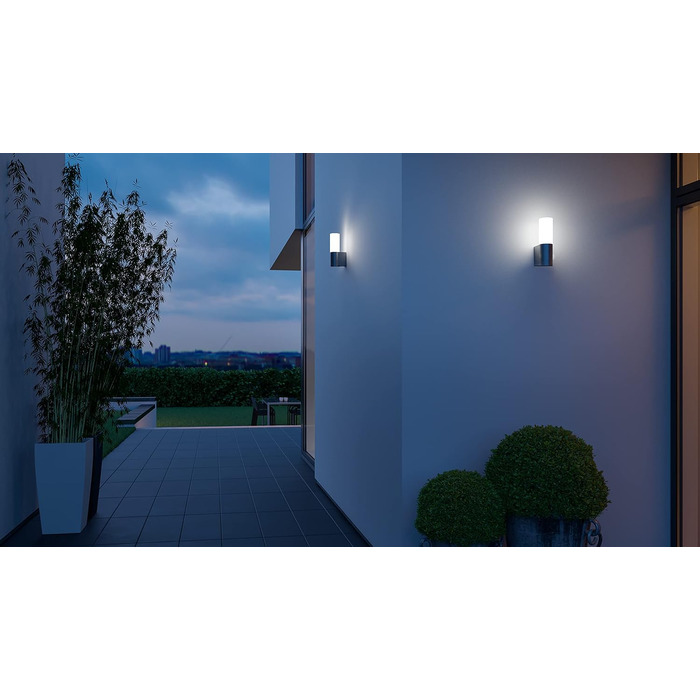 Світильник вуличний Steinel LED L 605, настінний, без датчика руху, 11,3 Вт, тепле біле світло, 729 лм, алюміній, опалове скло, антрацит/сірий