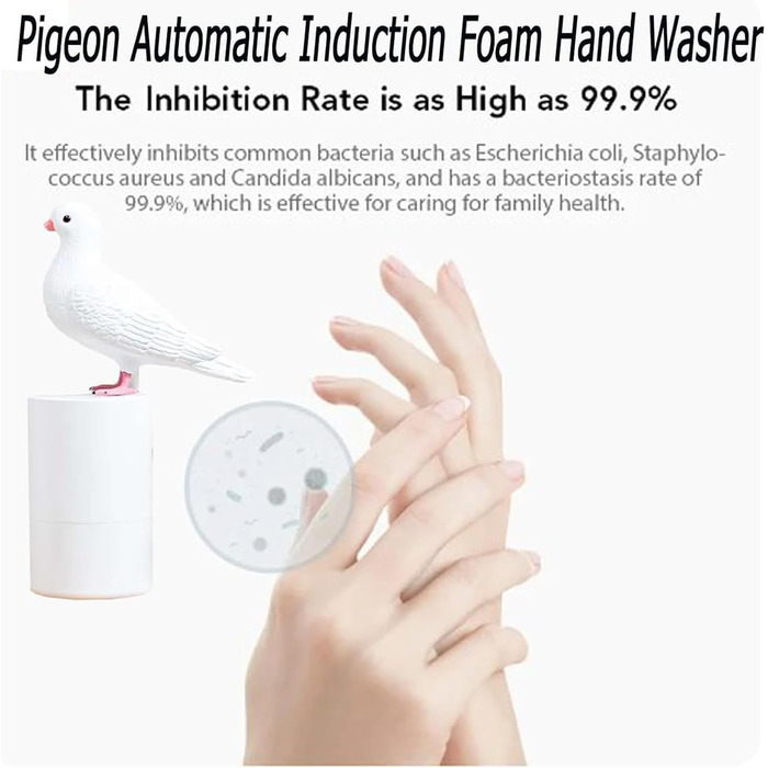 Автоматичний дозатор мила Pigeon, автоматична індукційна піна для миття рук Pigeon, електричний дозатор рідкого мила, електричний