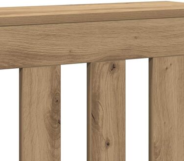 Кришка радіатора, Сучасна кришка радіатора з рейками для вітальні, Кришка радіатора, Дуб ремісника 149x20x82 см, Матеріал на основі дерева