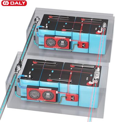 Паралельний модуль DALY BMS 1 A з вентилятором Smart BMS LiFePo4 8S 24 В 250 А та CAN-портом, Smart BMS Bluetooth ключ для літієвих акумуляторів 3,2 В, інвертор, ДБЖ та домашня система зберігання (Lifepo4 15S 48V CAN BT, 80AParallel Module1A)