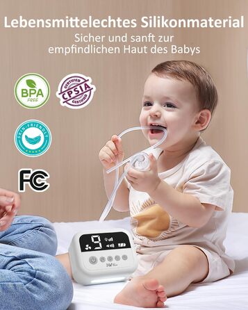 Дитячий електричний назальний аспіратор. Електричний назальний аспіратор для немовлят. 9 сил всмоктування.