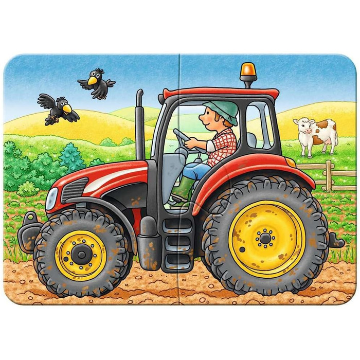 Дитячий пазл Ravensburger - 06954 На роботі - Мій перший пазл на 2,4,6,8 елементів - Пазл для дітей від 2 років