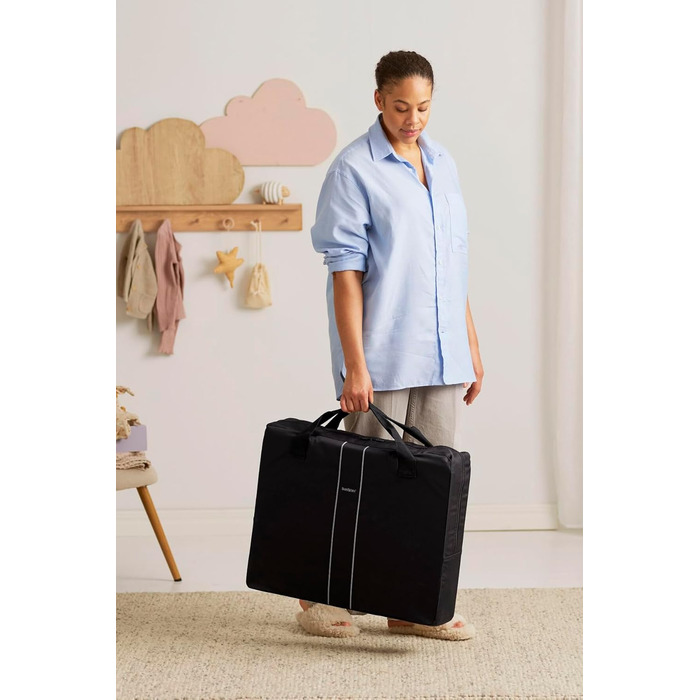 Дорожнє ліжечко BabyBjrn Light, сріблясте